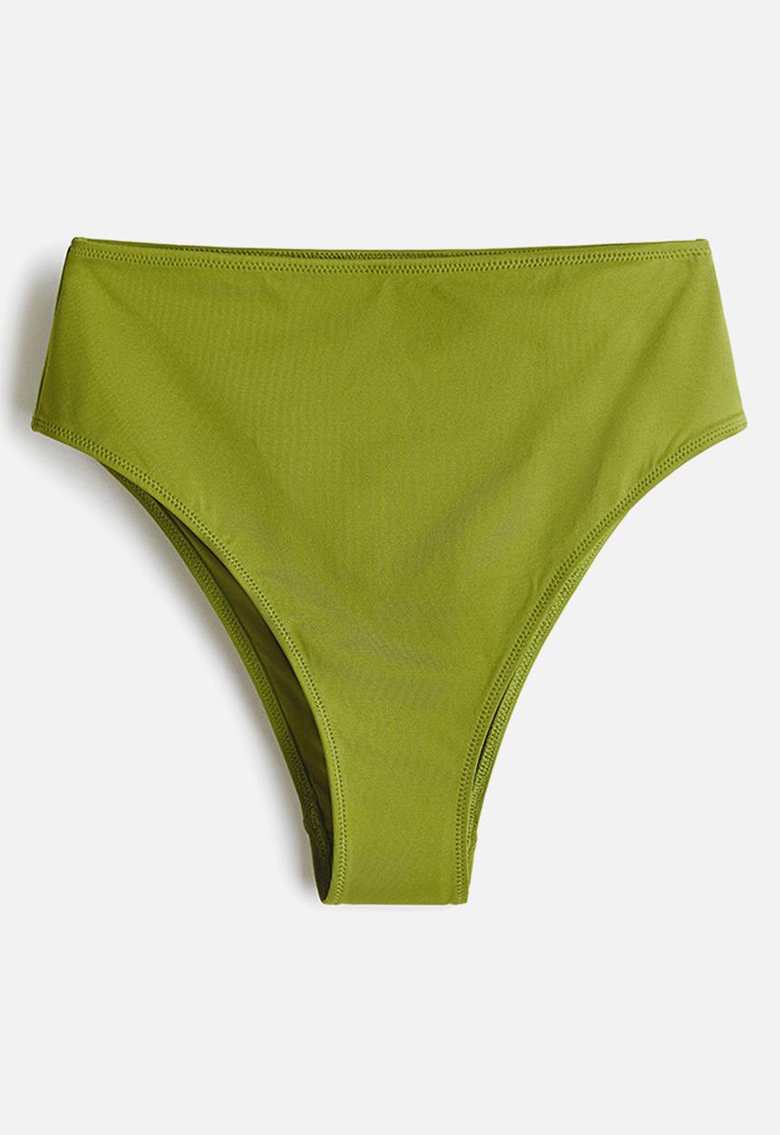 H&M - High waist cheeky bikini bottoms - olive green
