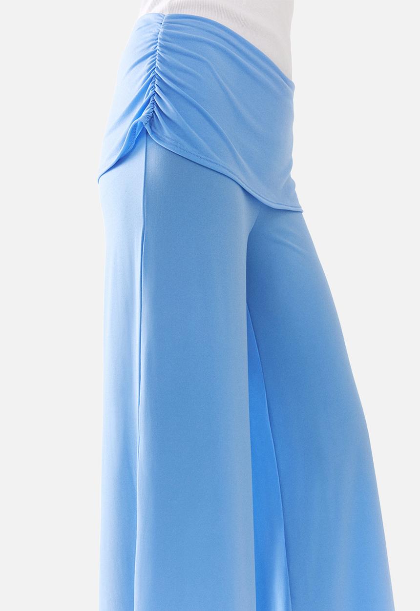 H&M - Draped fine-knit trousers - light blue
