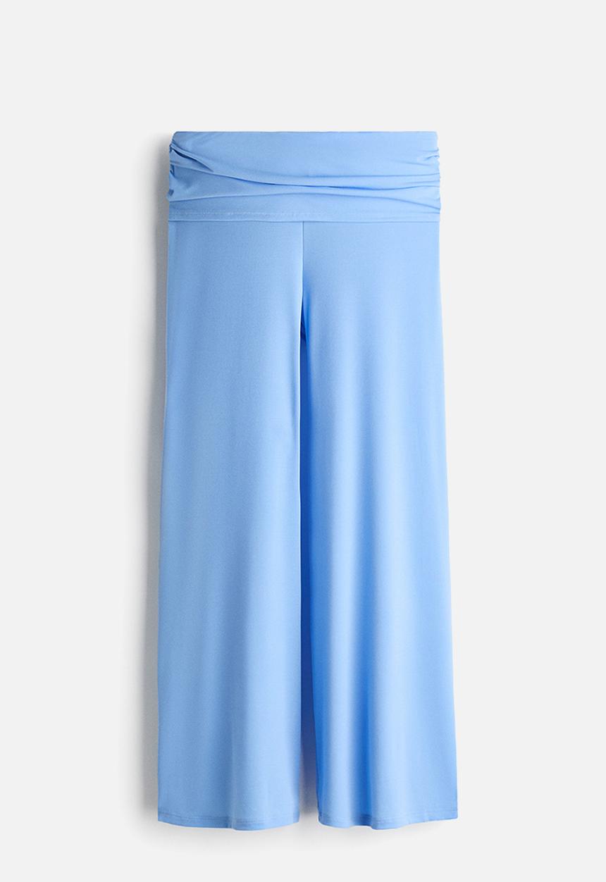 H&M - Draped fine-knit trousers - light blue