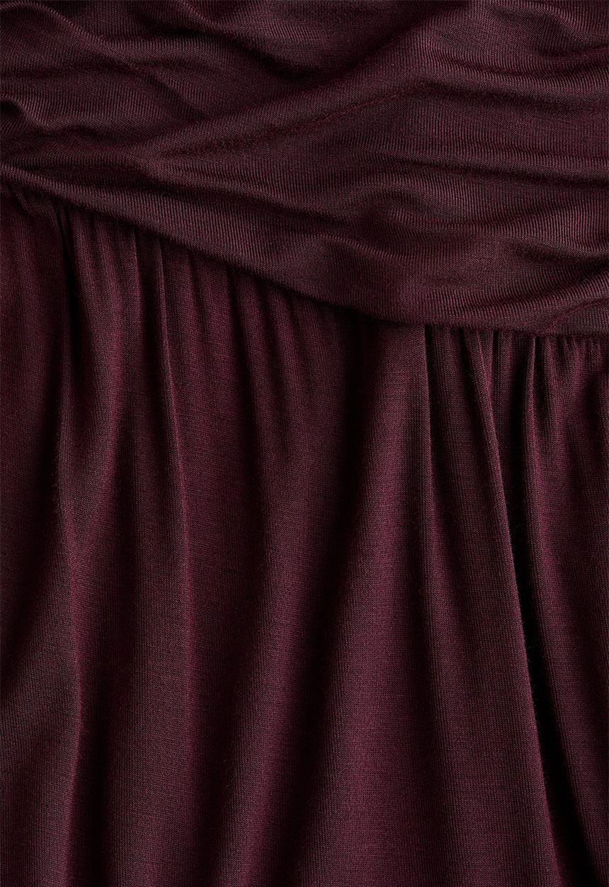 H&M - Viscose balloon trousers - dark plum purple
