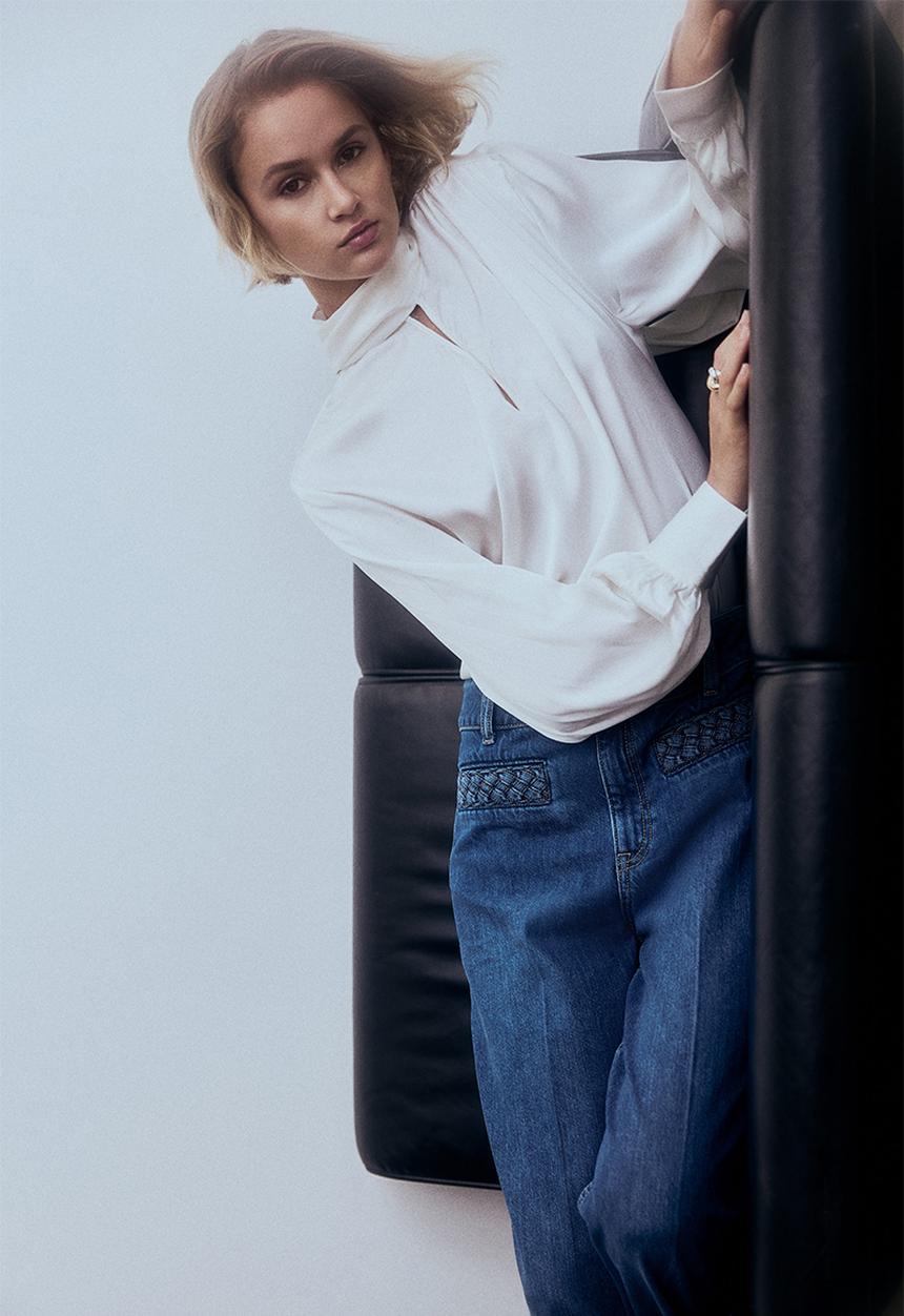 H&M - Wide high jeans - denim blue