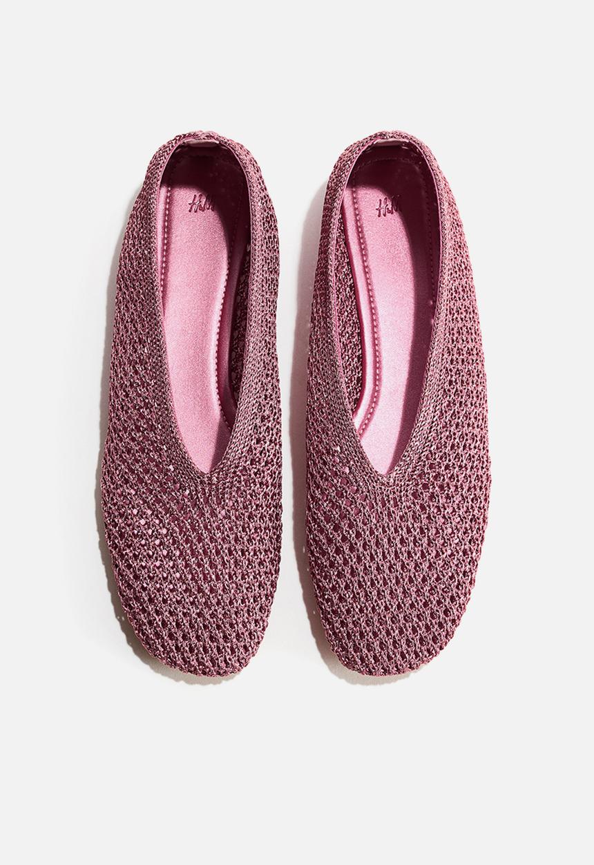 H&M - Braided ballet flats - dark dusty pink