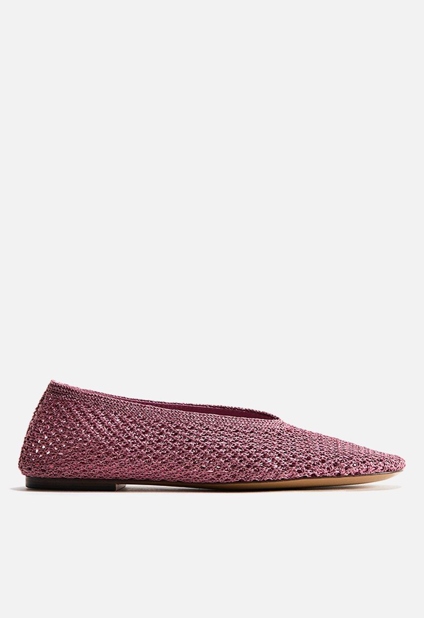 H&M - Braided ballet flats - dark dusty pink