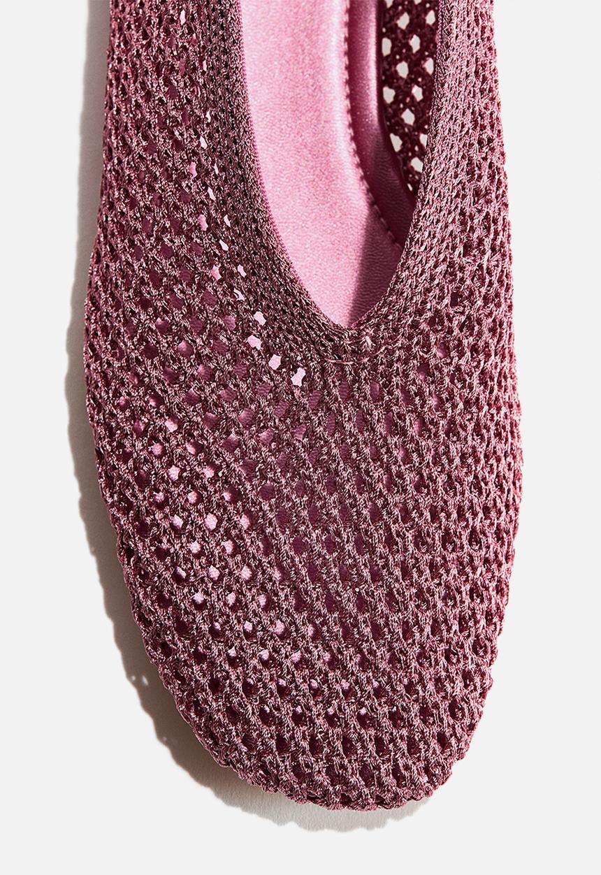 H&M - Braided ballet flats - dark dusty pink