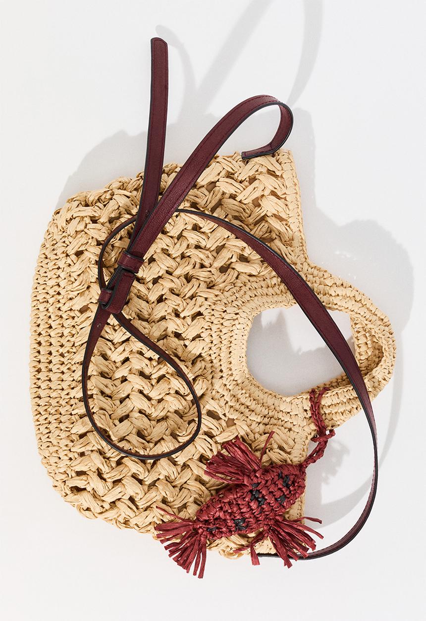 H&M - Straw crossbody bag - beige