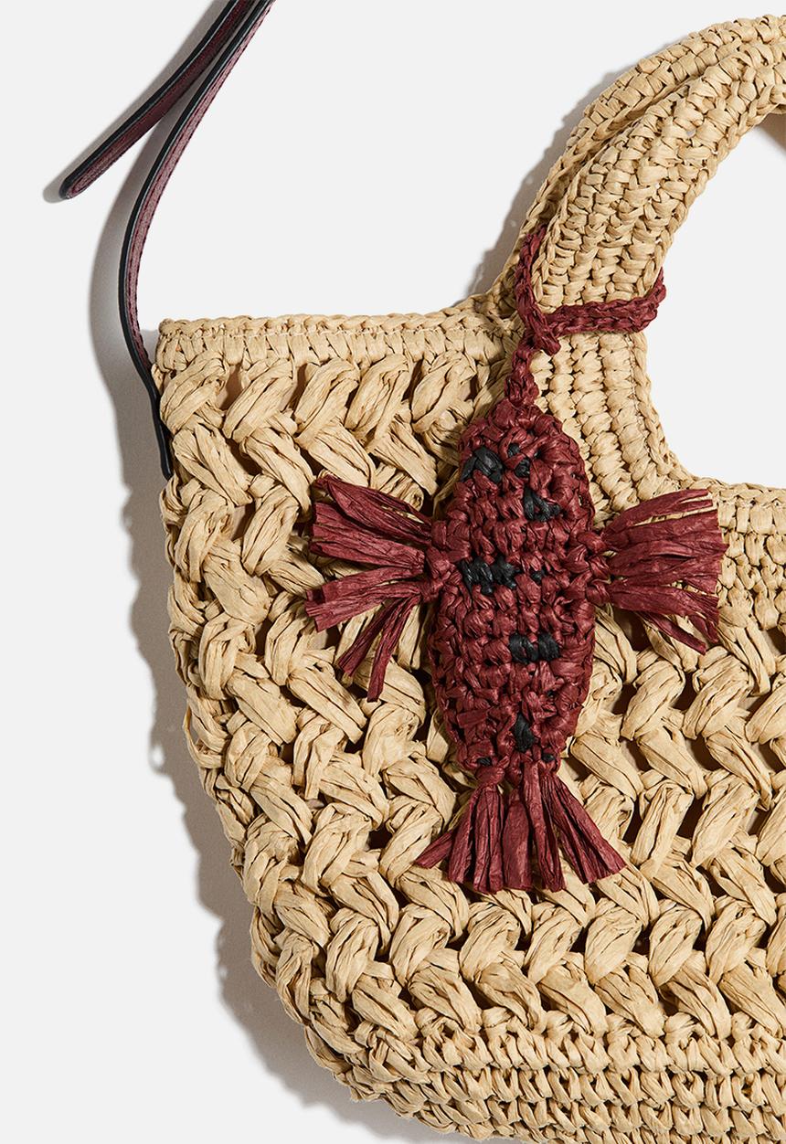H&M - Straw crossbody bag - beige