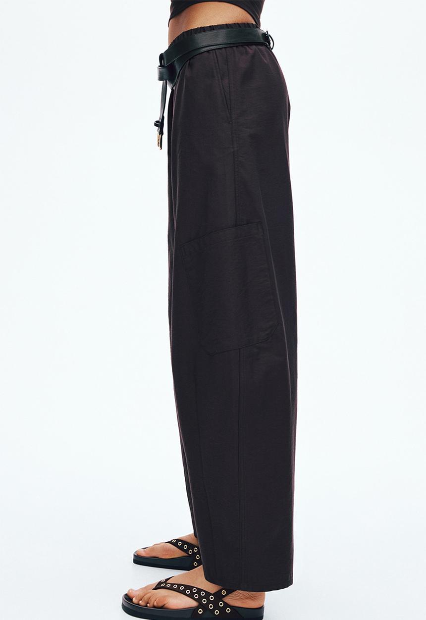 H&M - Balloon cargo trousers - dark brown