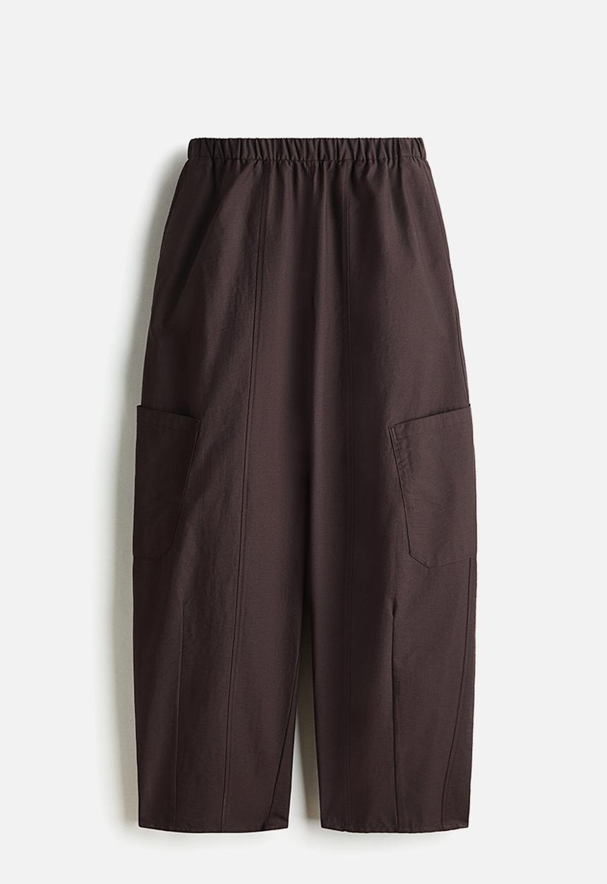 H&M - Balloon cargo trousers - dark brown