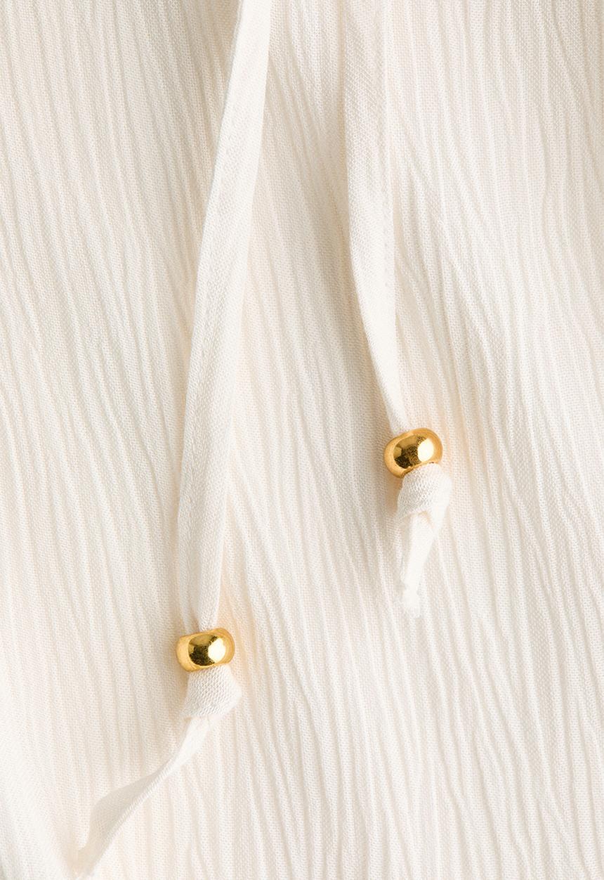 H&M - Viscose drawstring trousers - white