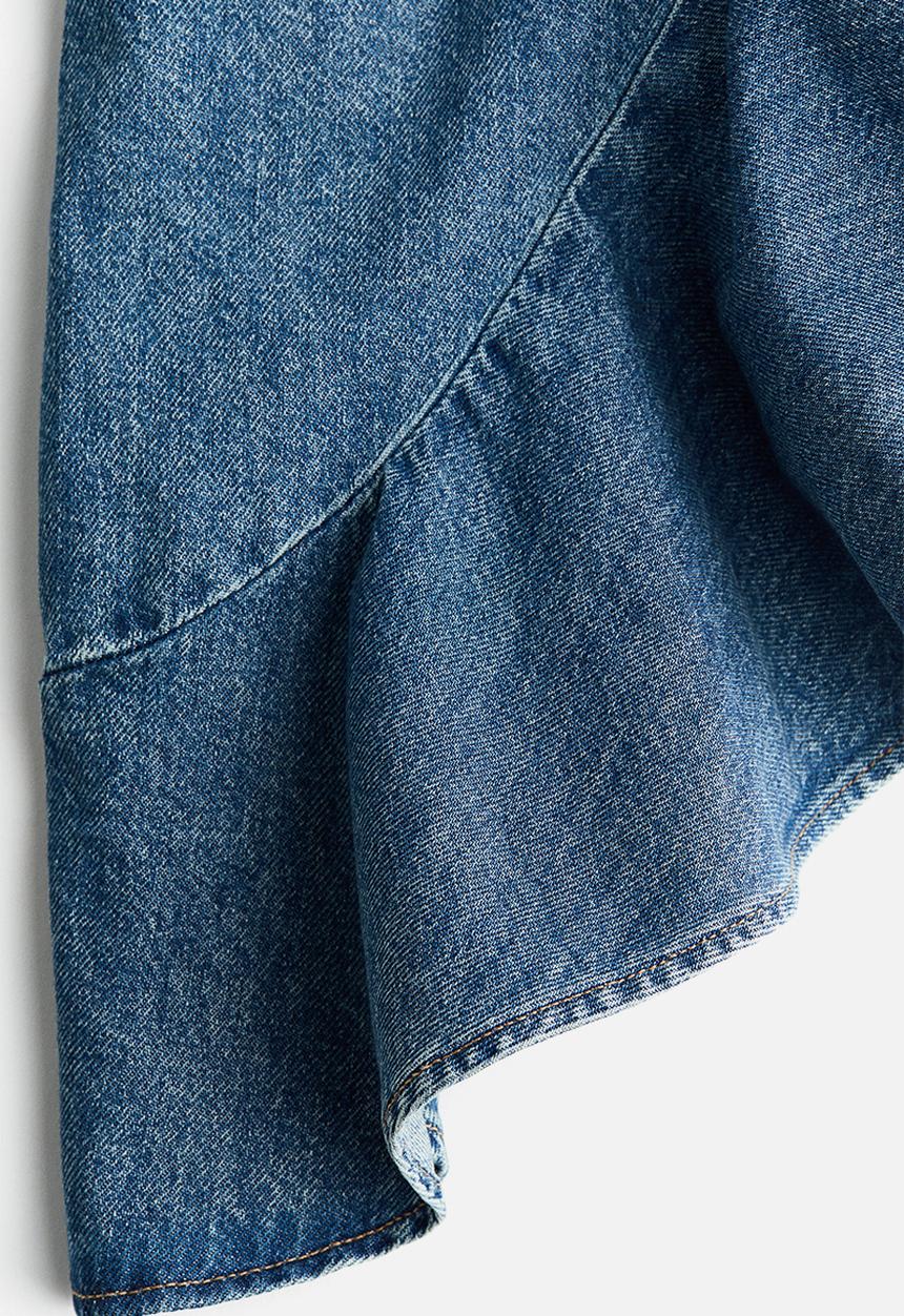H&M - Asymmetric denim skirt - denim blue