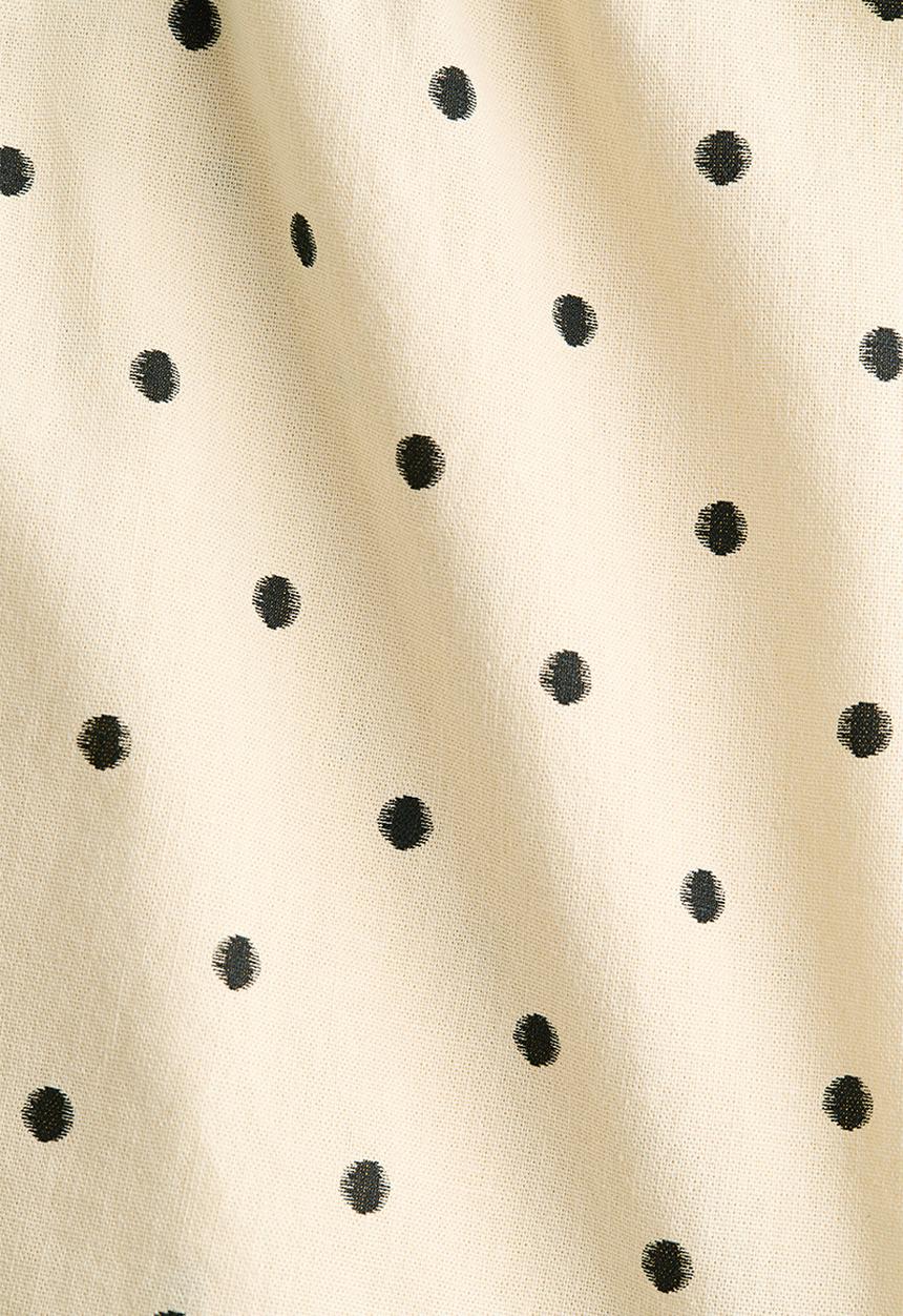 H&M - Linen-blend shorts - pale yellow/polka dot