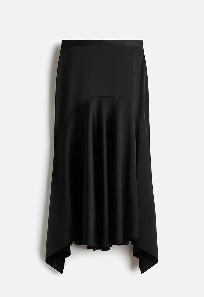 H&M - Satin twill skirt - black
