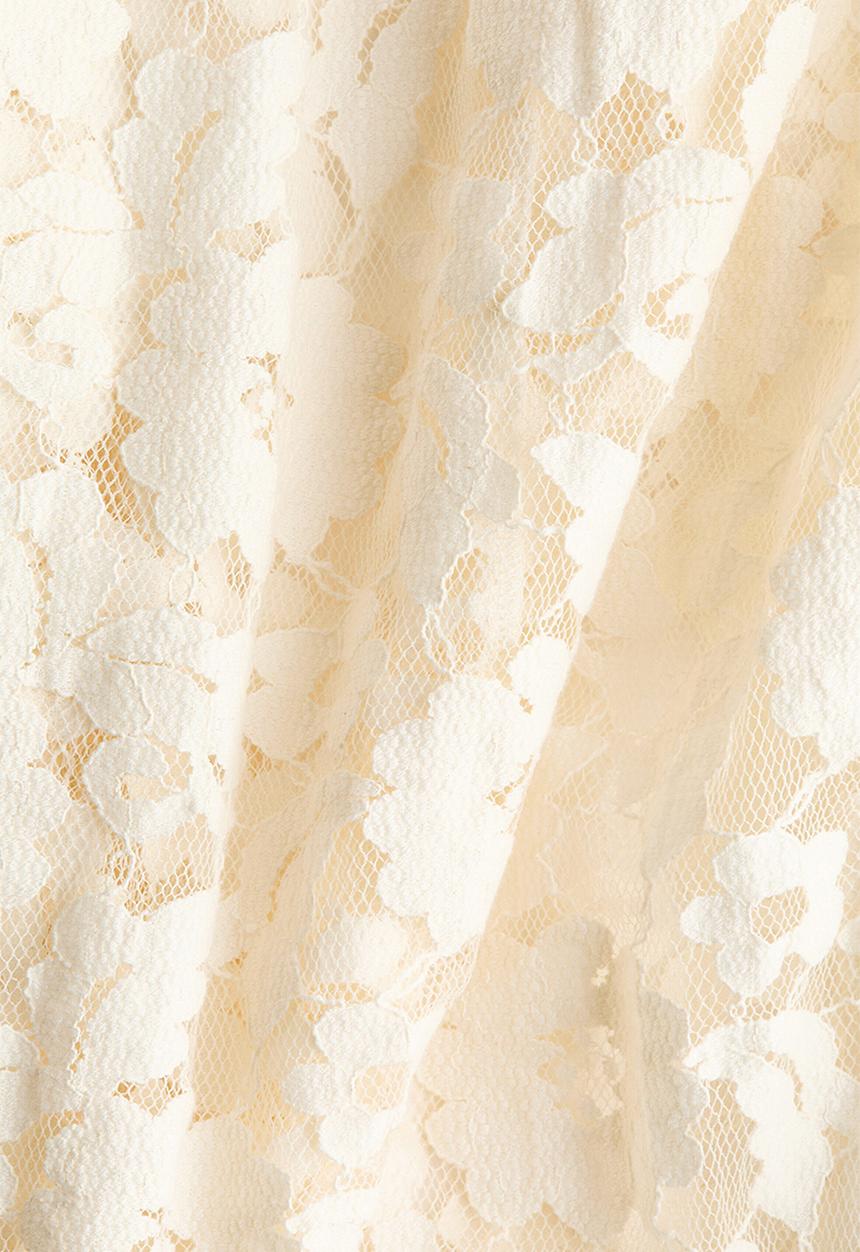 H&M - Flounce-trimmed lace skirt - light beige