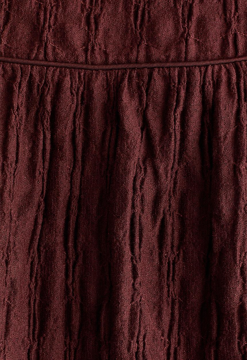 H&M - Textured jersey midi skirt - dark brown