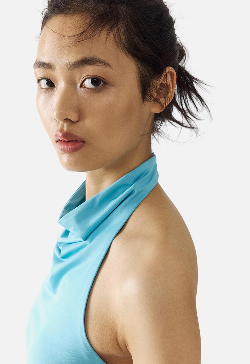 H&M - Gathered halterneck top - turquoise