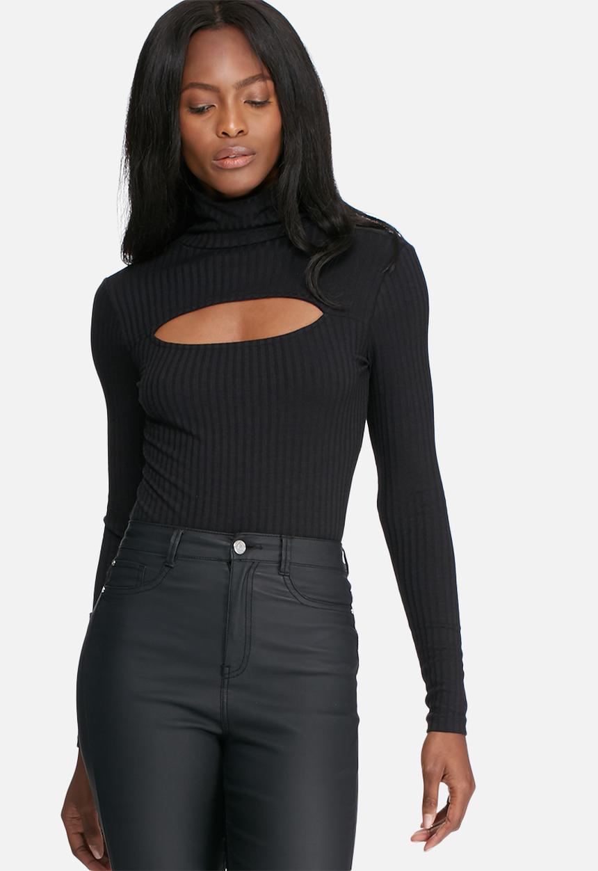 dailyfriday - Cutout turtle neck top