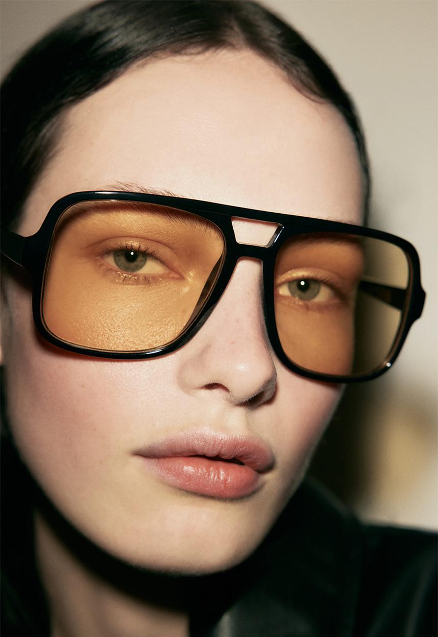 H&M - Aviator-style sunglasses - black/yellow