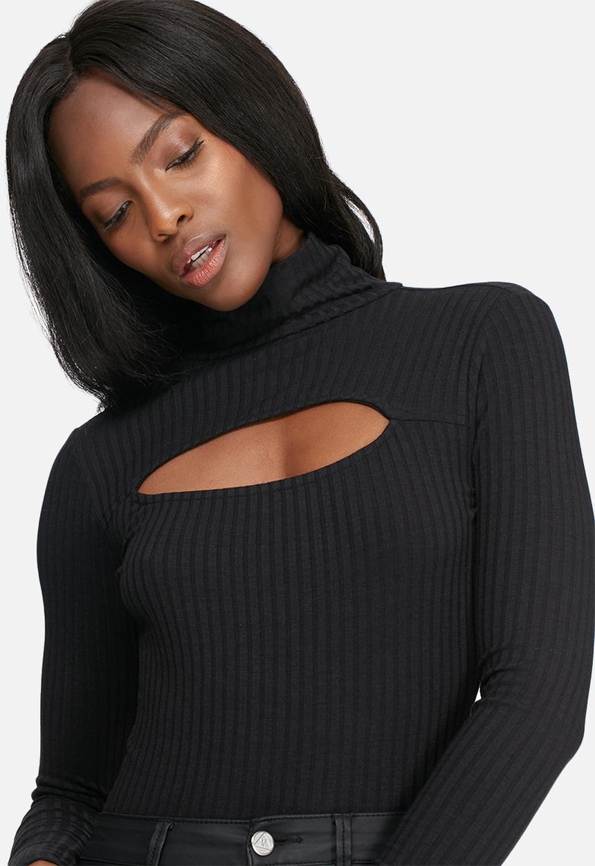 dailyfriday - Cutout turtle neck top