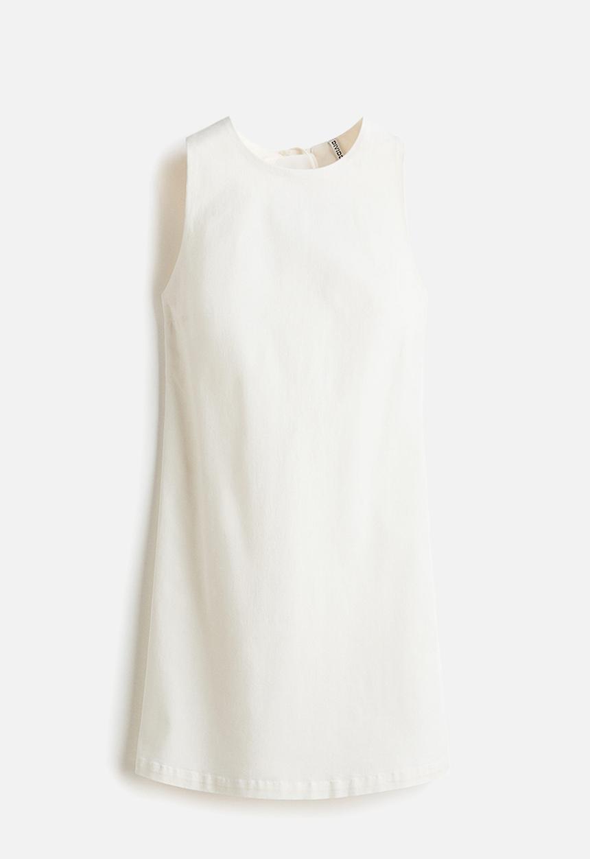 H&M - Open-back twill dress - cream