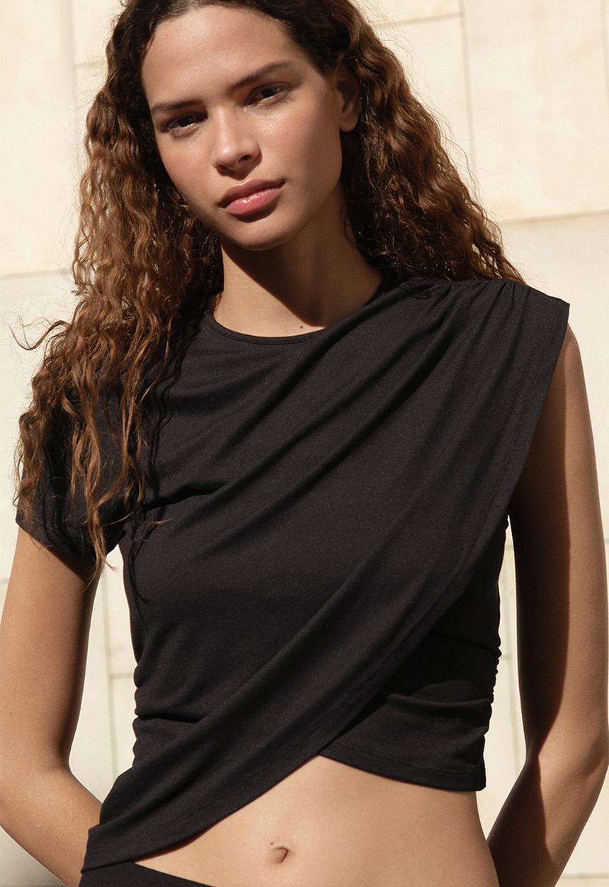H&M - Layered top - black