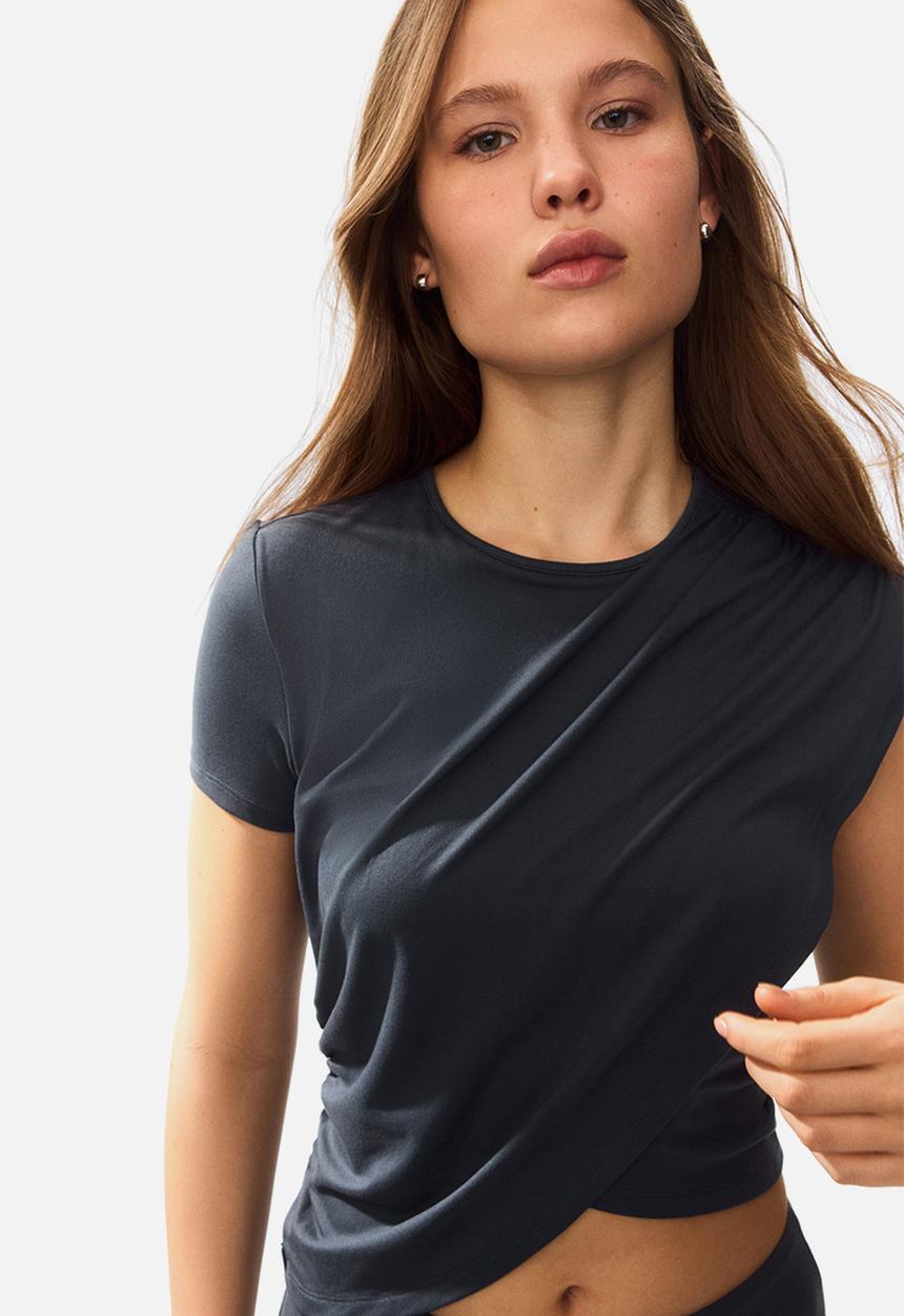 H&M - Layered top - dark grey