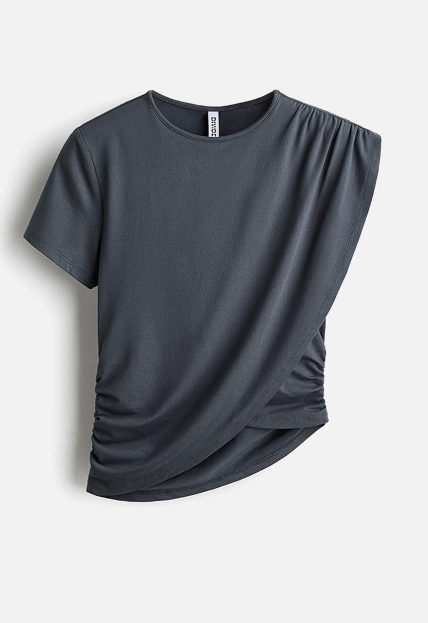 H&M - Layered top - dark grey