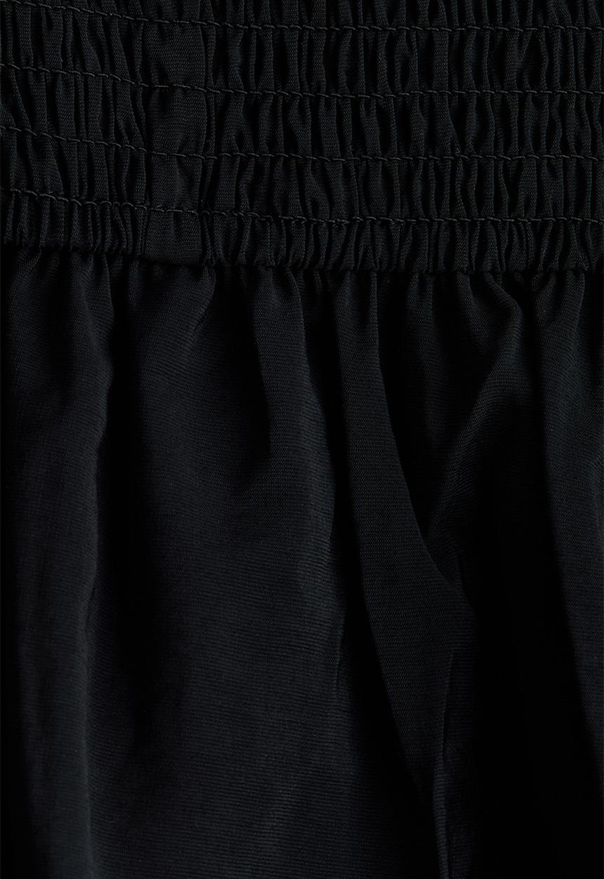 H&M - Flounced off-the-shoulder dress - black