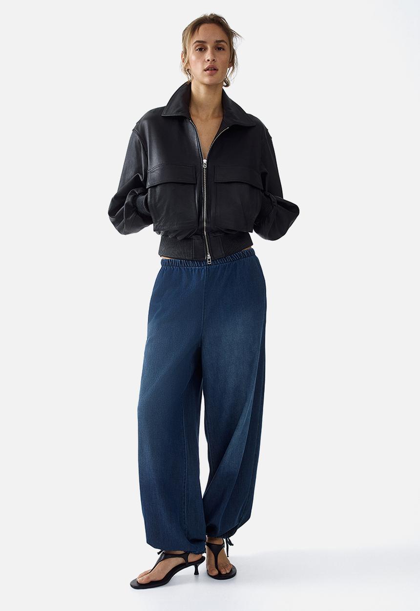 H&M - Balloon-leg denim trousers - dark denim blue