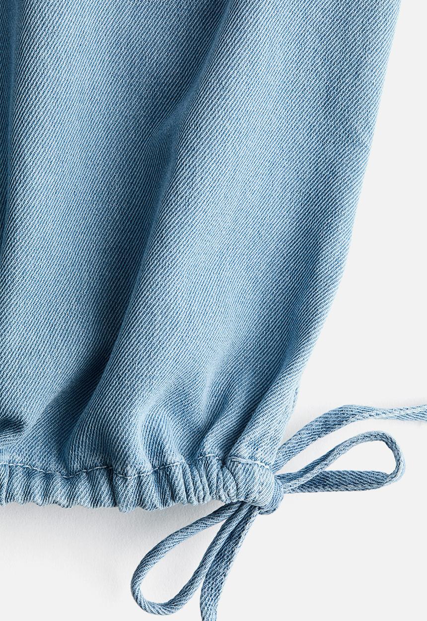 H&M - Balloon-leg denim trousers - light denim blue