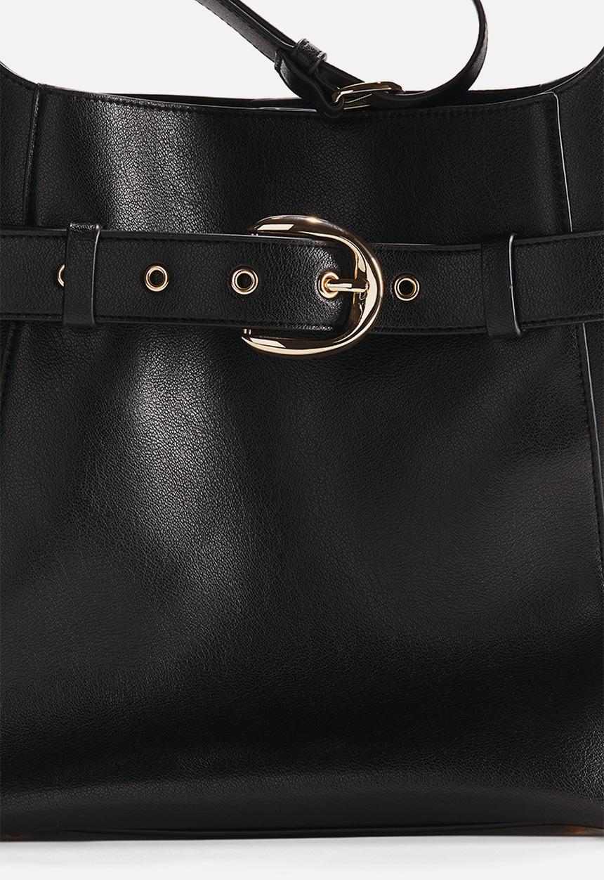 H&M - Strap-detail tote bag - black