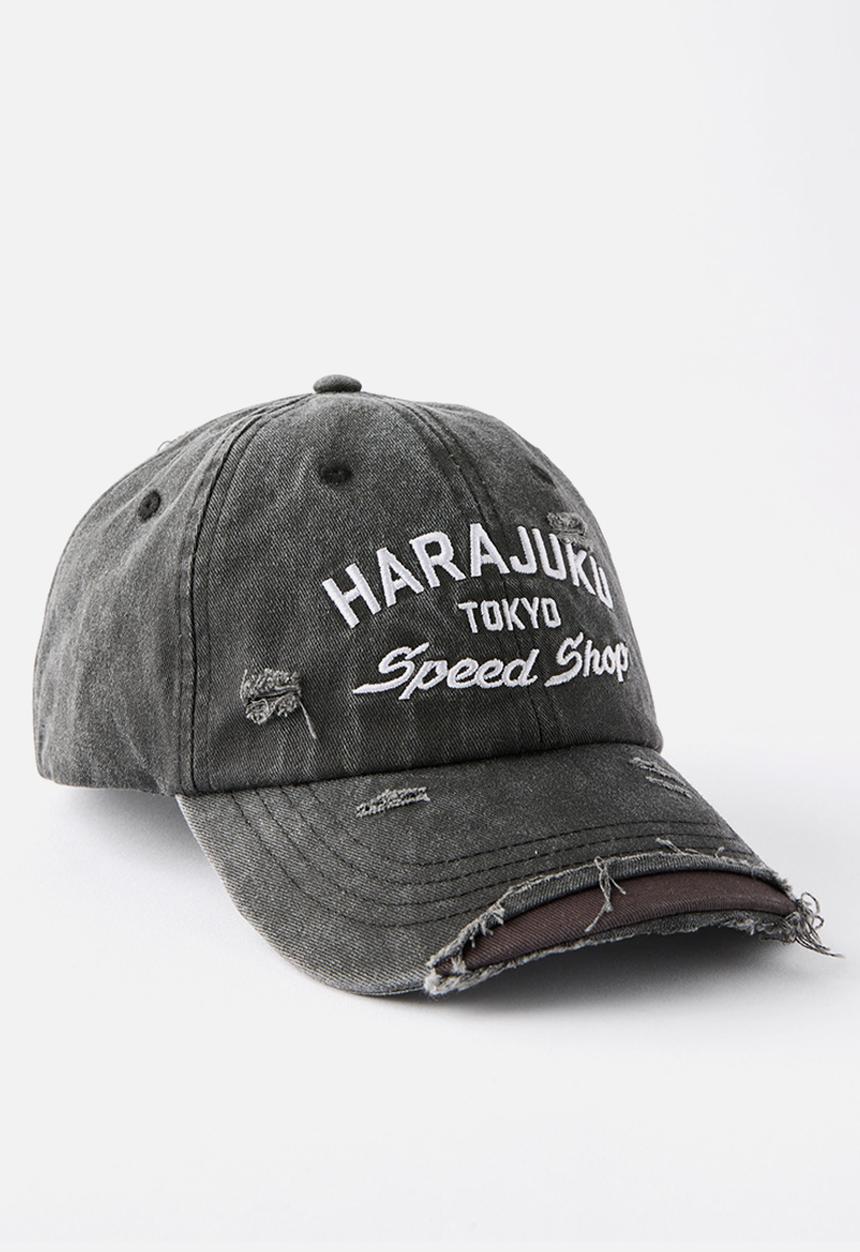 Cotton On - Vintage Dad Hat  - Washed Black/Harajuku Speed Shop