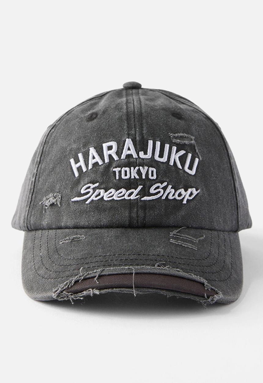 Cotton On - Vintage Dad Hat  - Washed Black/Harajuku Speed Shop