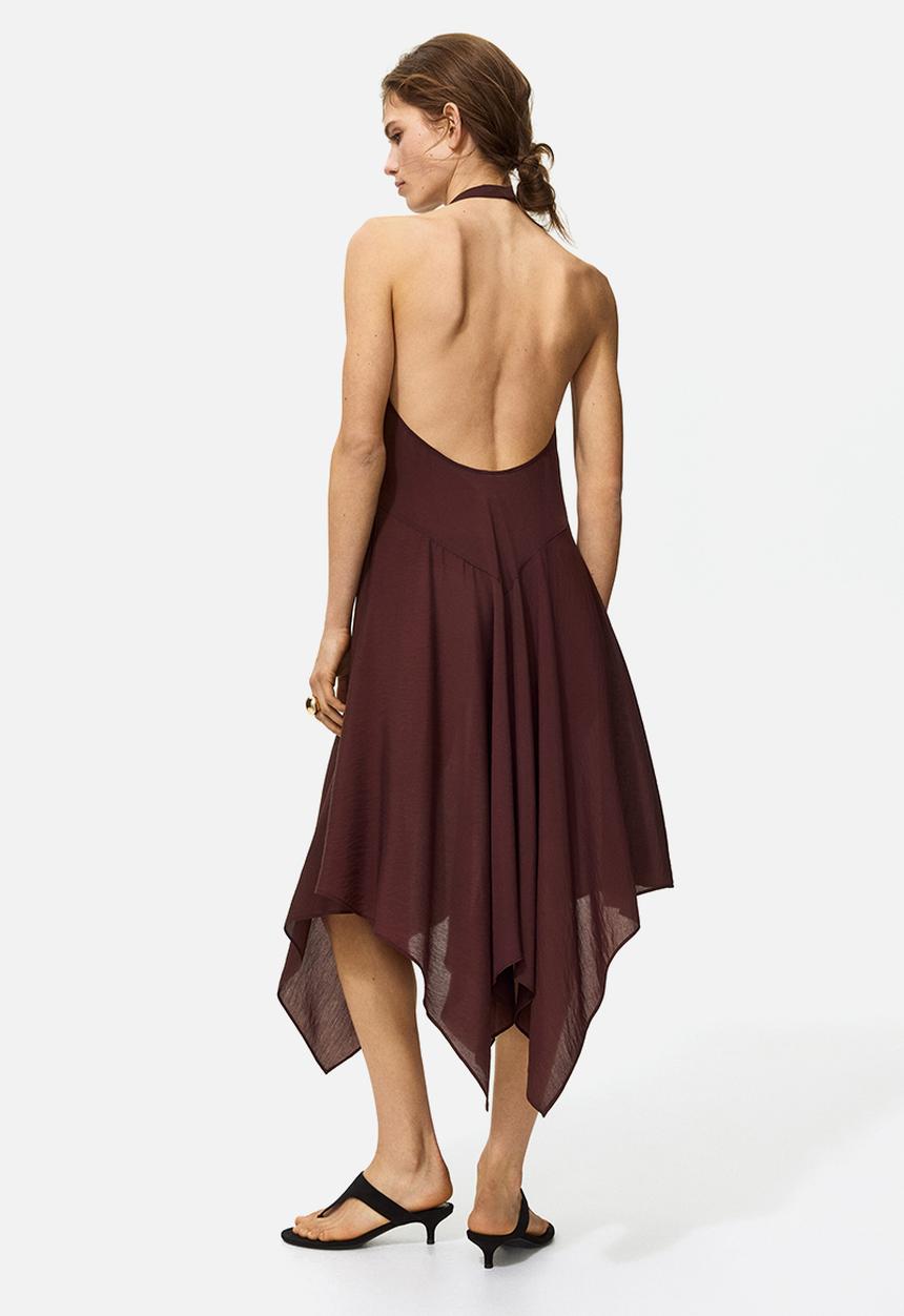 H&M - Halterneck dress - dark brown