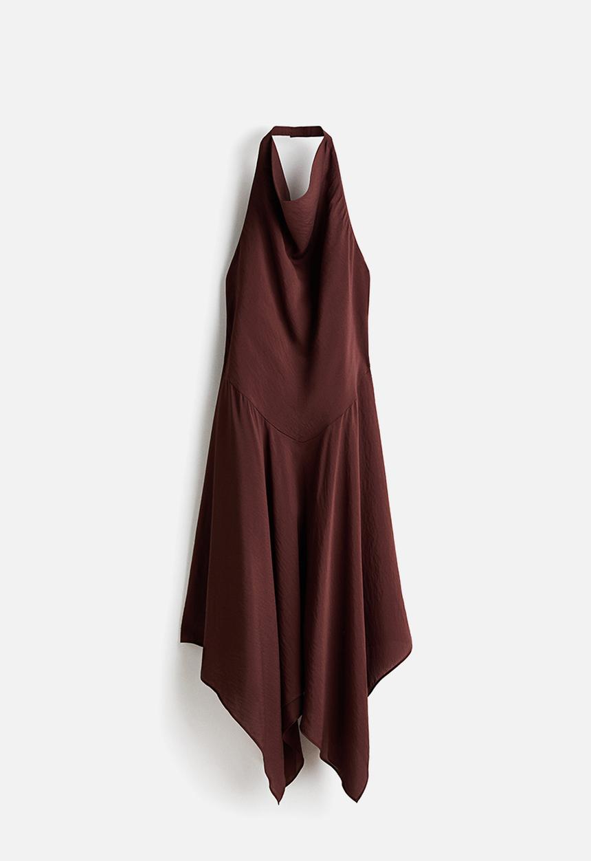 H&M - Halterneck dress - dark brown