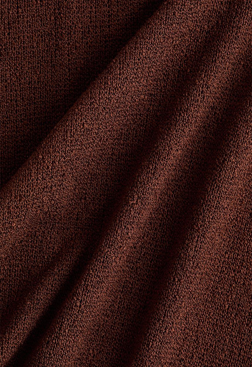 H&M - Tie-detail knitted top - dark brown