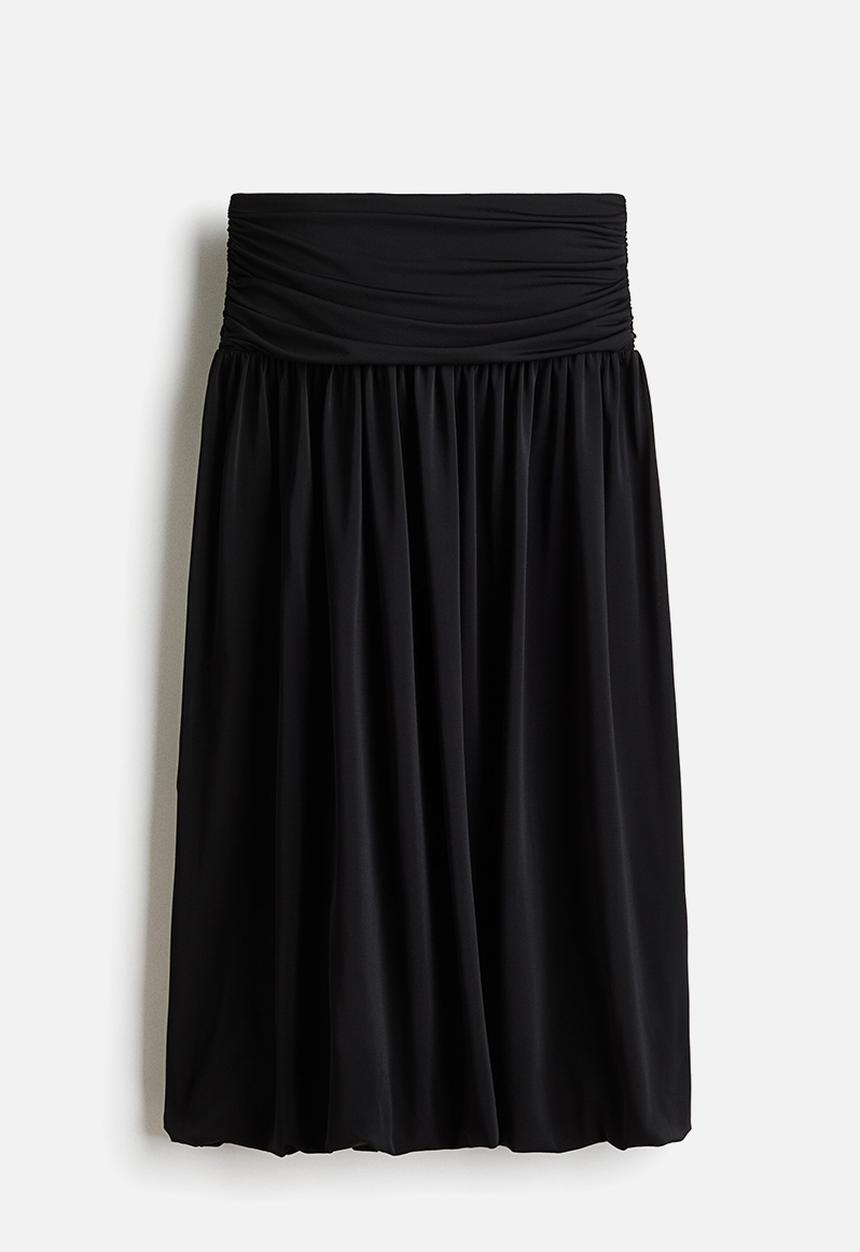 H&M - Bubble-hem jersey skirt - black