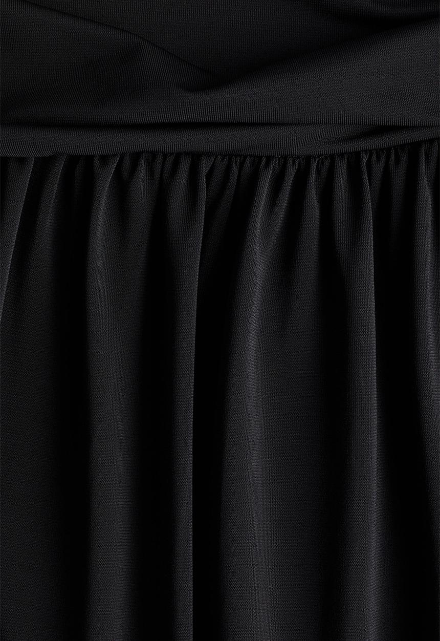 H&M - Bubble-hem jersey skirt - black