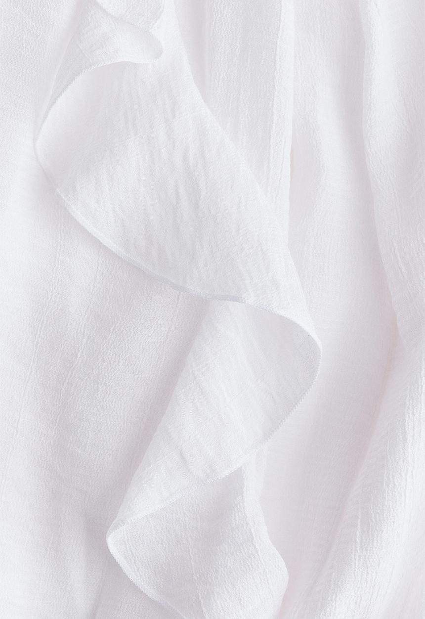 H&M - Flounce-trimmed blouse - white