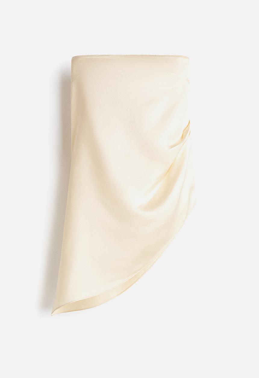 H&M - Satin bandeau top - cream