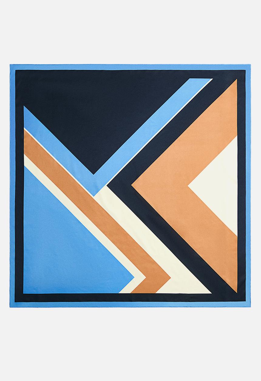 H&M - Twill scarf - blue/patterned