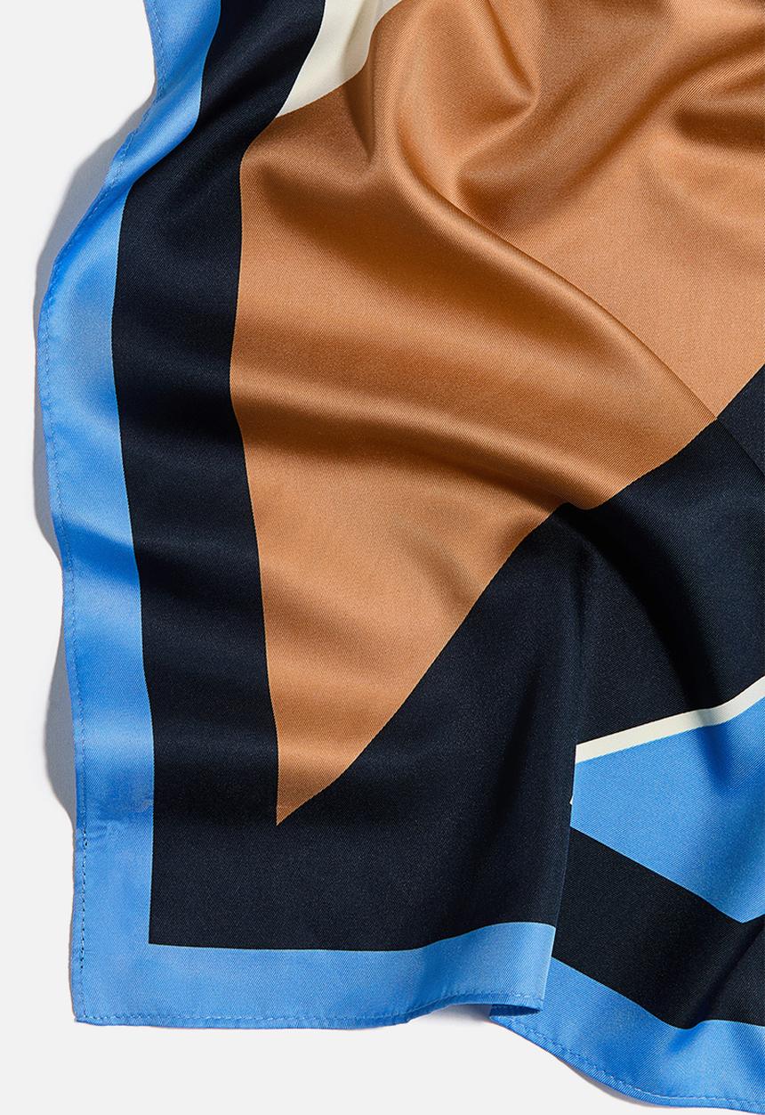 H&M - Twill scarf - blue/patterned