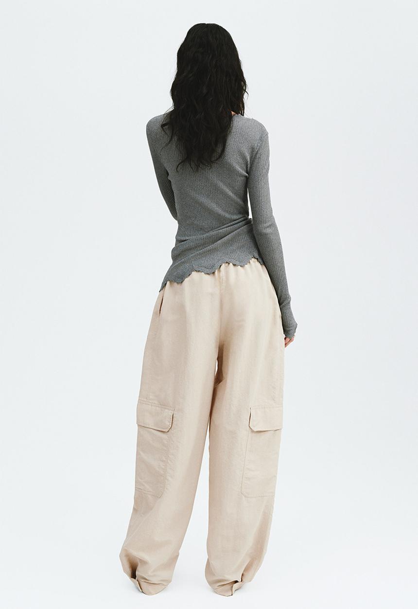 H&M - Oversized cargo trousers - light beige