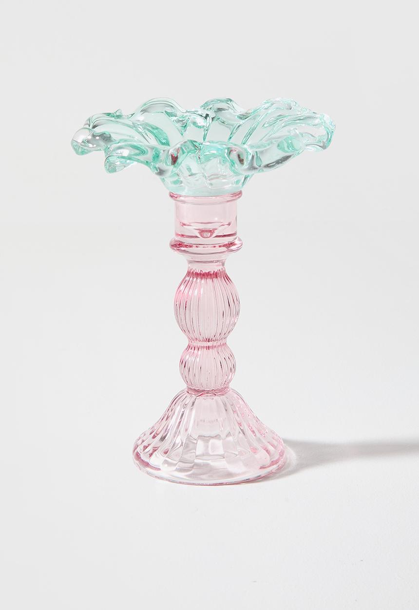 Sixth Floor - Candle Stick Glass Multi - Pink & Blue