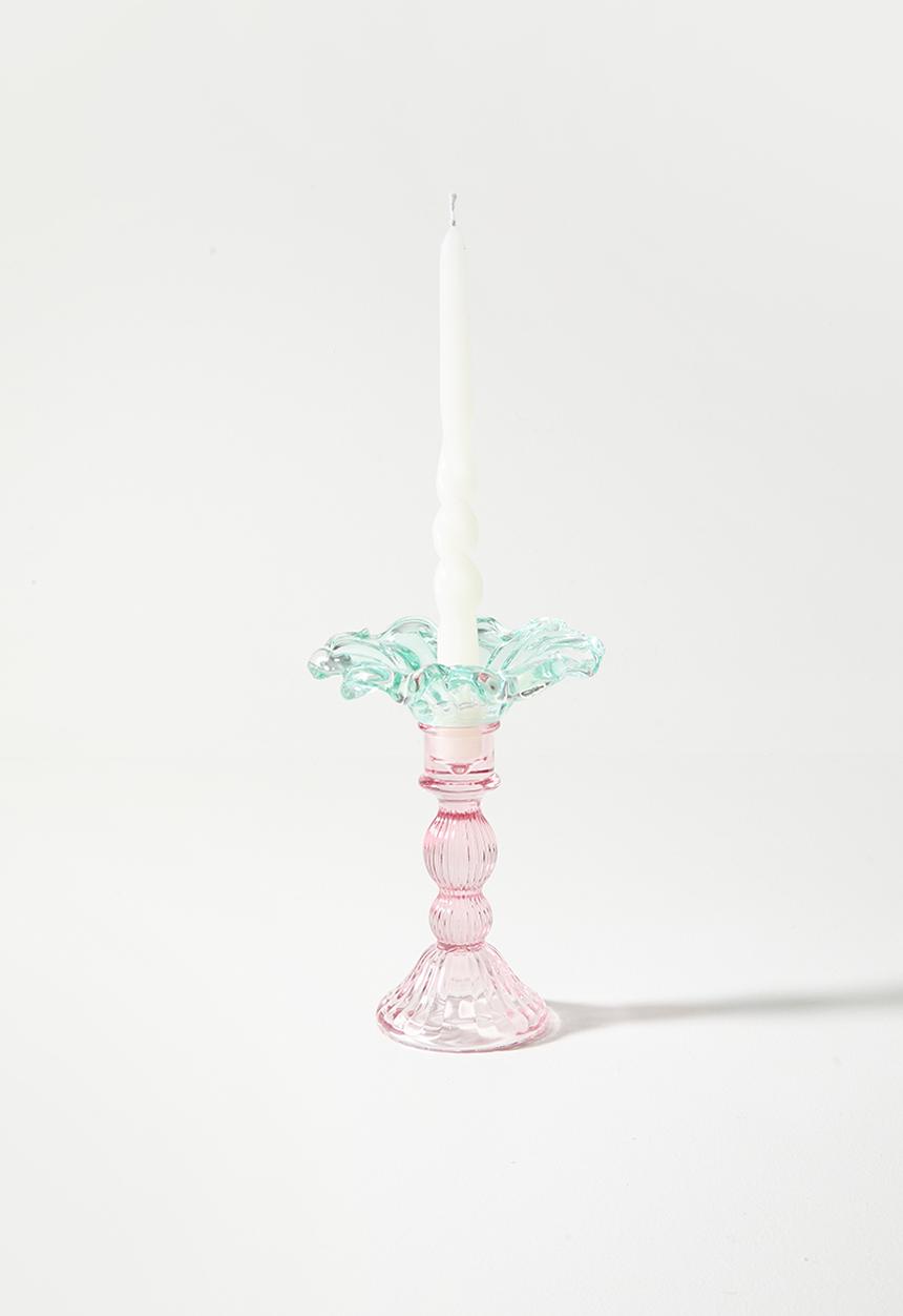 Sixth Floor - Candle Stick Glass Multi - Pink & Blue