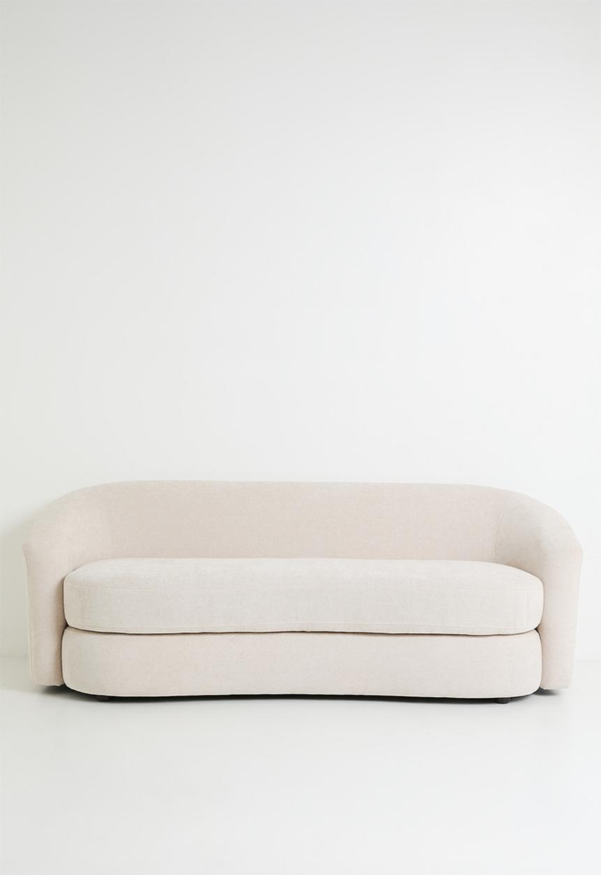 Sixth Floor - Annie Curved 3 Seater Sofa - Natural