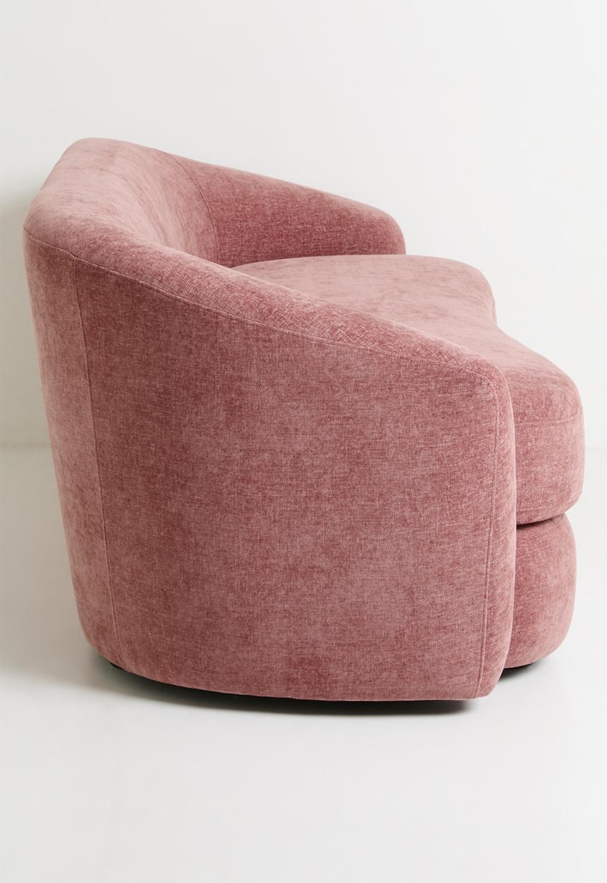 Sixth Floor - Annie Curved 3 Seater Sofa - Blush