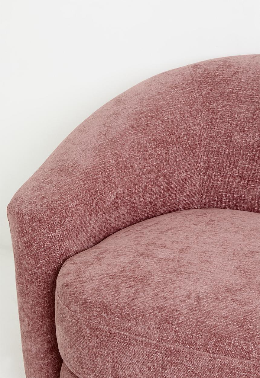 Sixth Floor - Annie Curved 3 Seater Sofa - Blush