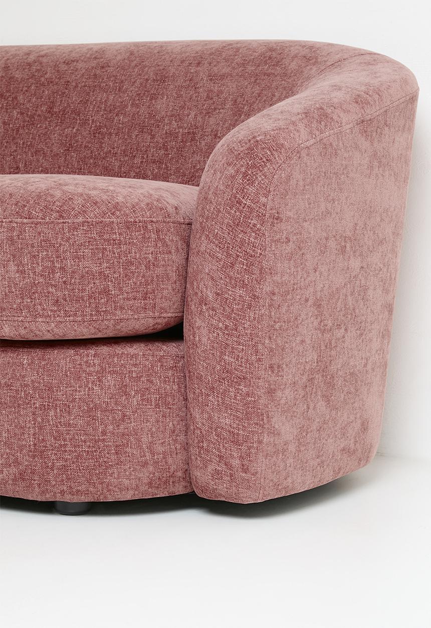 Sixth Floor - Annie Curved 3 Seater Sofa - Blush