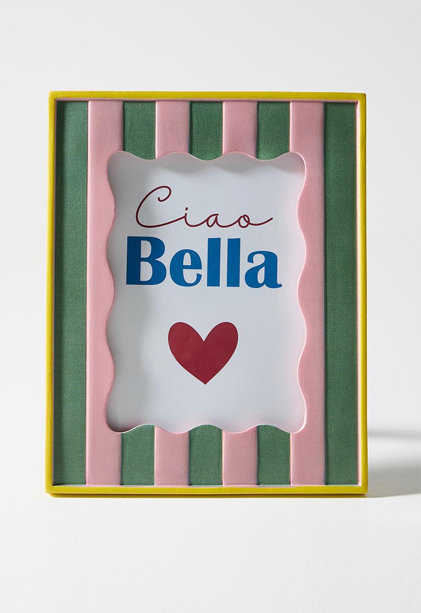 Sixth Floor - Stripes Photo Frame - Green & Pink