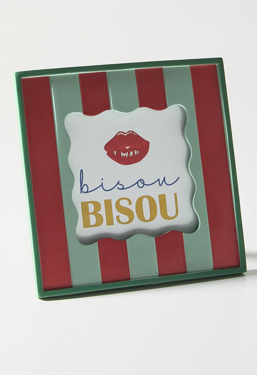 Sixth Floor - Stripes Photo Frame - Red & Sage